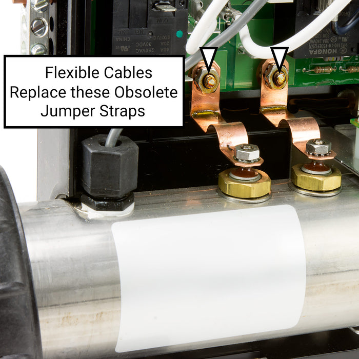 Flexible cables replace these obsolete jumper straps.