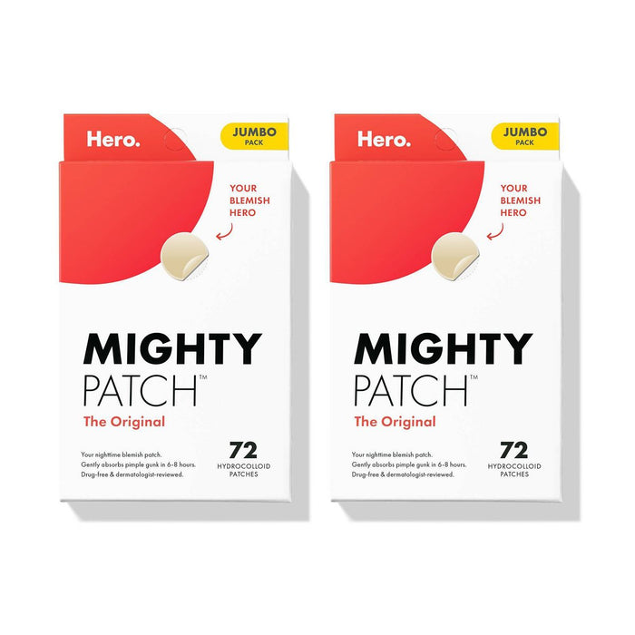 Hero Cosmetics 2 Pack/72ct Each Cosmetics Mighty Patch Original Acne Pimple Patches