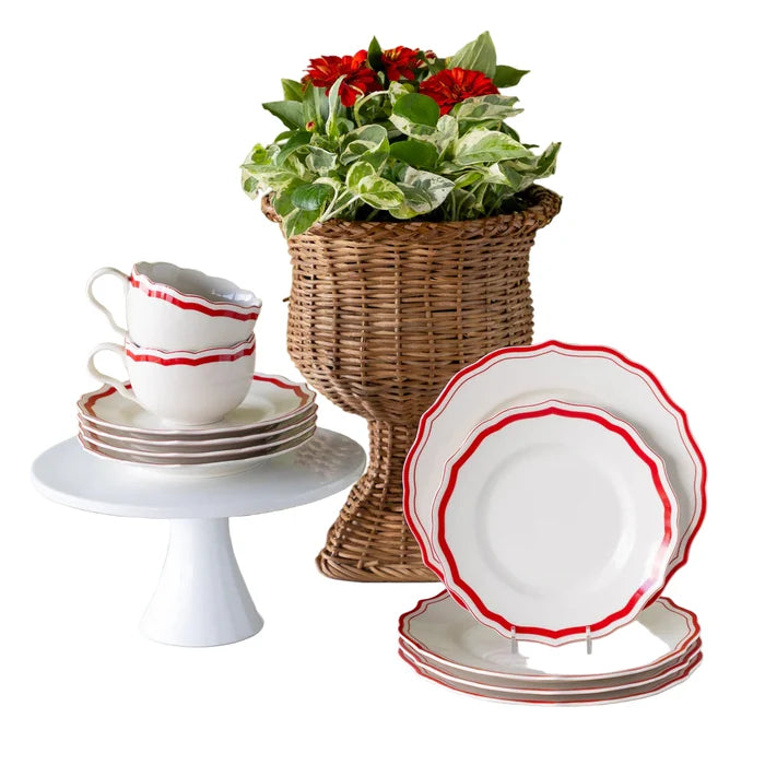 Icing on the Cake Red Dinner Plate, Salad Plate, and Mug