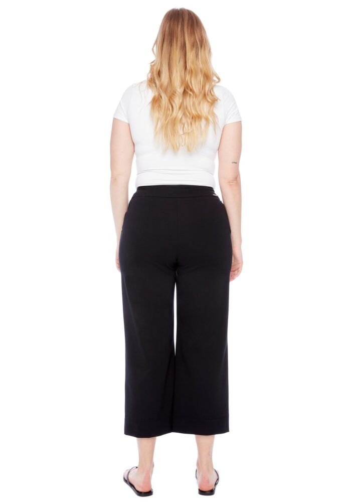 ILTM Jackie Solid Amalfi Wide-Leg Cropped Pant - Black or Lava