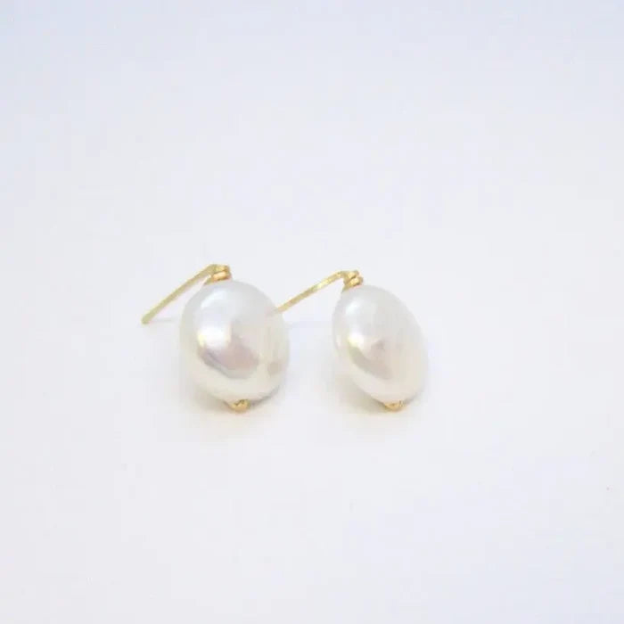 J. Mills Freshwater Coin Pearl Stud Earrings