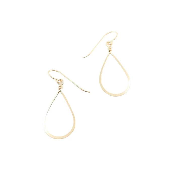 J. Mills Tiny Hand Forged Oval Earrings