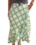 Just Darviny Turq Trellis Wrap Skiirt