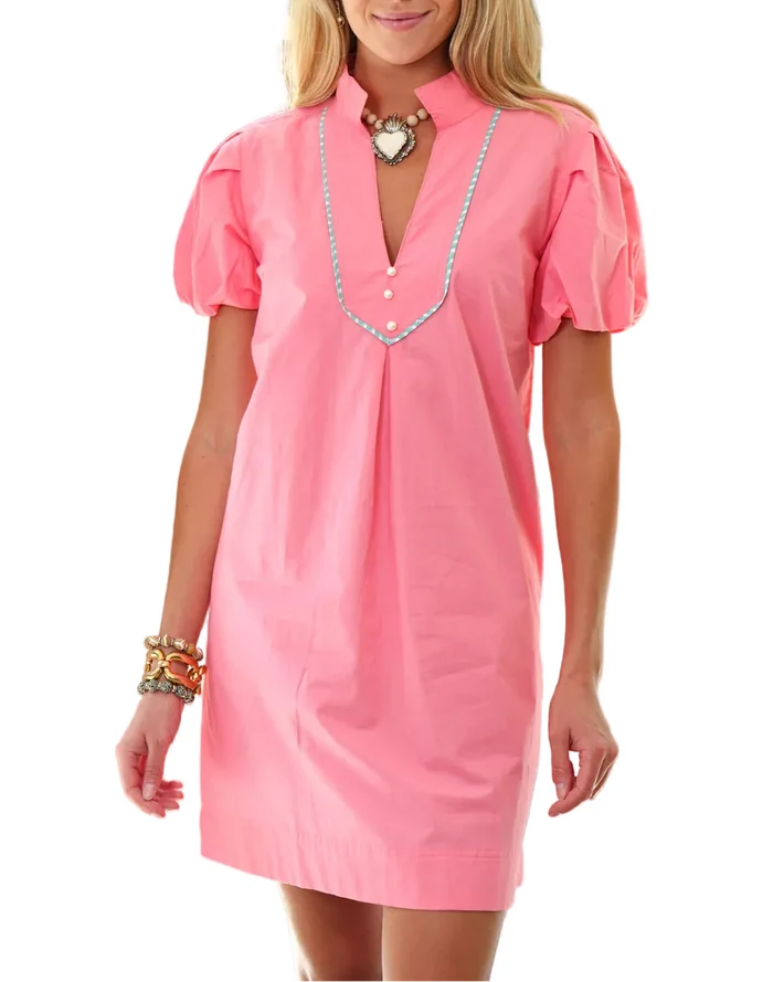 JUST DARVINY VIRGINIA DRESS - Salmon