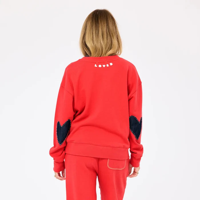 Kerri Rosenthal Ex-Boyfriend Patchwork Sweatshirt - Poppy Red