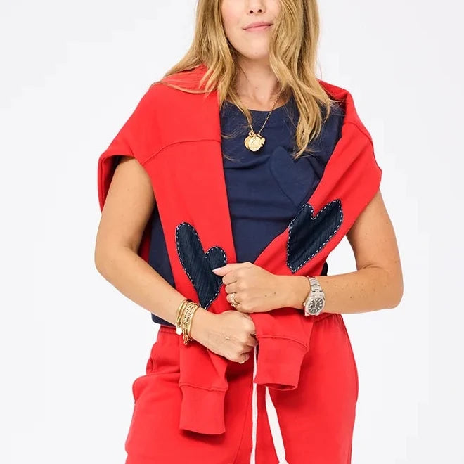 Kerri Rosenthal Ex-Boyfriend Patchwork Sweatshirt - Poppy Red
