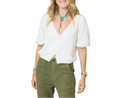 Kerri Rosenthal Short Puff Sleeve Sweater - Cream