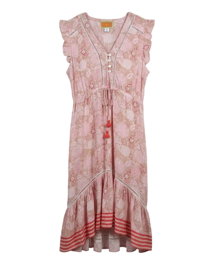 La Plage Nina Dress - Sunshine Floral Geranium