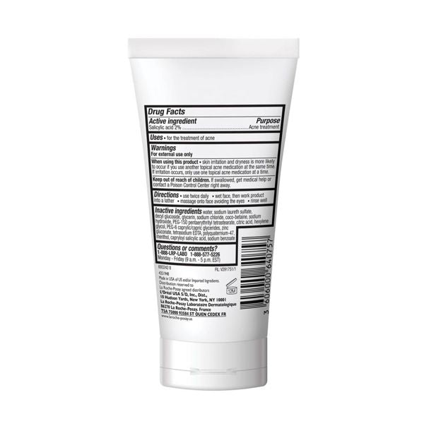 La Roche Posay Effaclar Acne Face Cleanser Medicated Gel Face Cleanser with Salicylic Acid for Acne Prone Skin - 6.76 fl oz