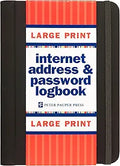 Large Print Internet Log Book - Black