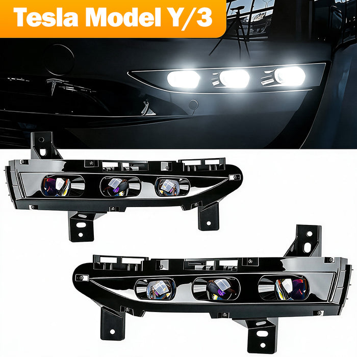 LED Fog Light Assembly with Amber Turn Signals for Tesla Model 3 / Model Y