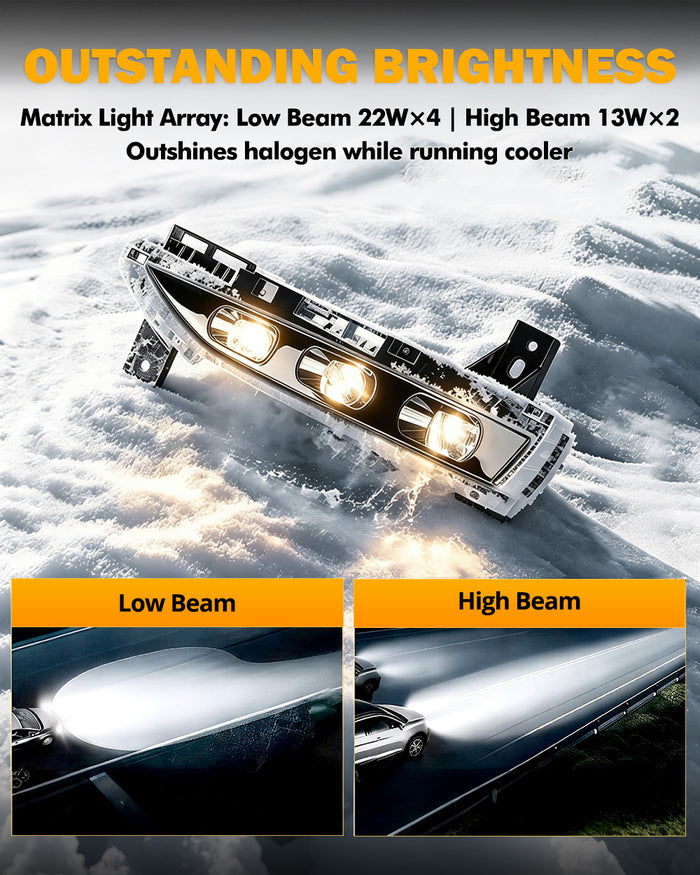 LED Fog Light Assembly with Amber Turn Signals for Tesla Model 3 / Model Y