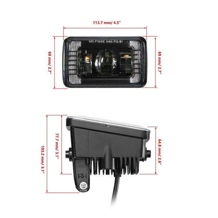 LED Fog Lights 72W Brighter with DRL for Ford F150 2015-2020/ F250 F350 2017-2018