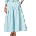 Lilla P Poplin Yoke Skirt - Seabreeze