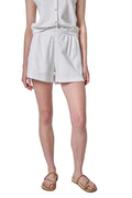 Lilla P Textured Terry Front Seam Short - White