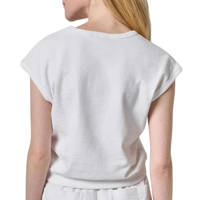 Lilla P Textured Terry Sleeveless Cardigan - White