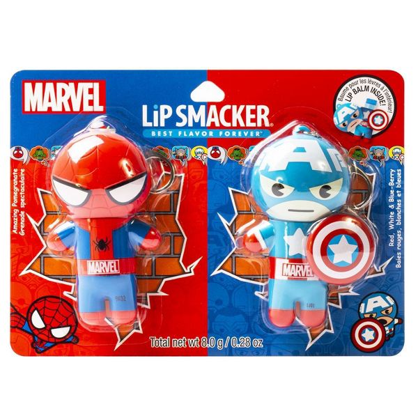 Lip Smacker Marvel Hero Lip Balm – Spider-Man /Captain America – 2pk
