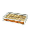 Lucite Domino Set - Gold