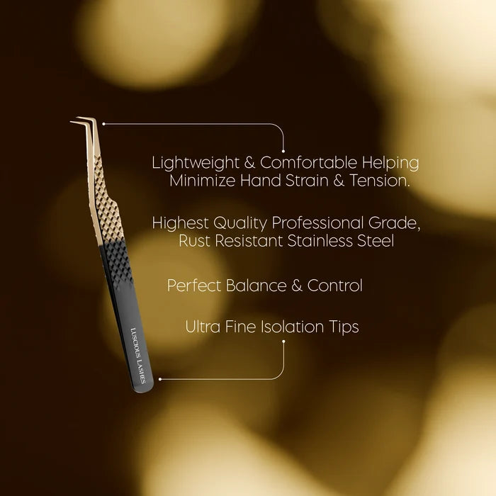 Luscious Lashes Volume Gold Tip Tweezer Fine