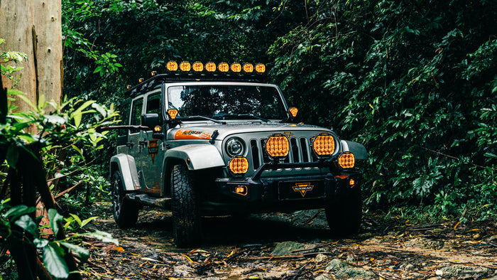MASTER-T Series 5" Flood Beam Off-Road Lights with Dynamic Start-Up Amber Backlight