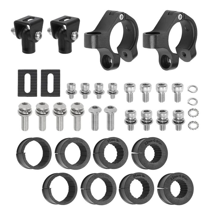 Motorcycle Universal Spotlight Bracket, 360 Degree Adjustment Tube Clamp Mounting Bracket Fit 0.87"-1.26" ATV UTV Roll Bar | 2 PCS