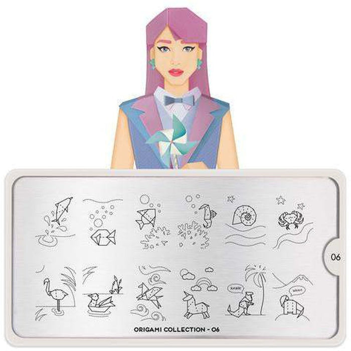 Moyou London Stamping Plate - Origami 06 - Maskscara