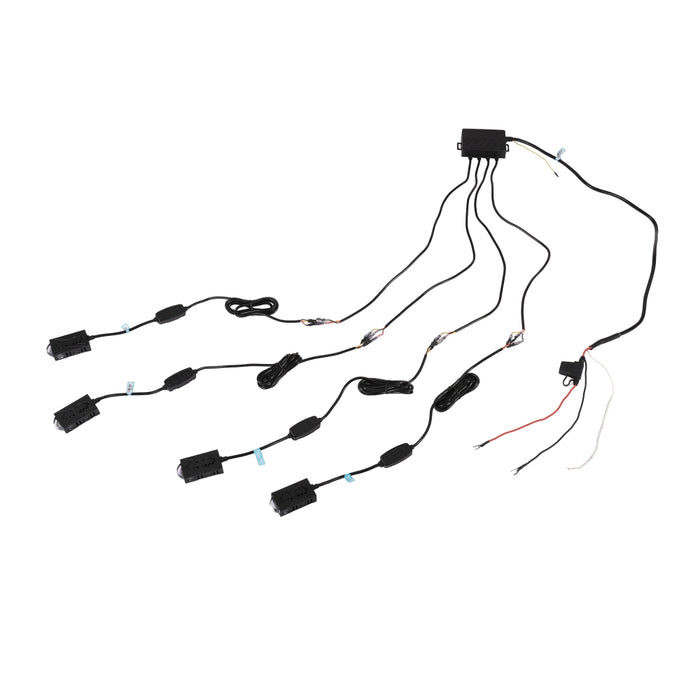 🆕Multi-Mode Smart Control Module LED Grille Light Kit 17mm 1-to-4/6 Dual-Color White/Yellow LED System with Custom Brackets for Offroad Truck UTV