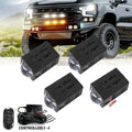 🆕 Multi-Mode Smart Control Module LED Grille Light Kit 21mm 1-to-4/6 Dual-Color White/Yellow LED System with Custom Brackets for Offroad Truck UTV
