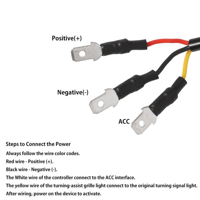 🆕 Multi-Mode Smart Control Module LED Grille Light Kit 21mm 1-to-4/6 Dual-Color White/Yellow LED System with Custom Brackets for Offroad Truck UTV