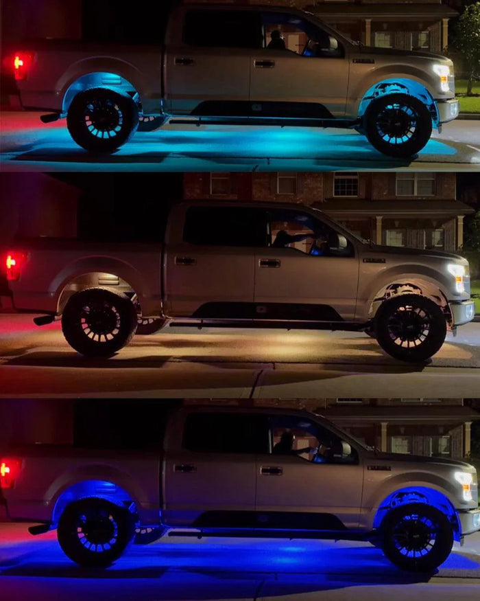 NEW Vibrant Series | 8PCS RGB LED Rock Lights Kit Multicolor Neon Underglow Lights with Bluetooth APP & Remote Control
