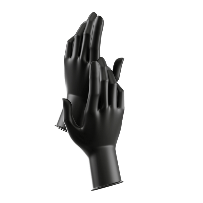Nitrile Gloves - Black Small - Maskscara
