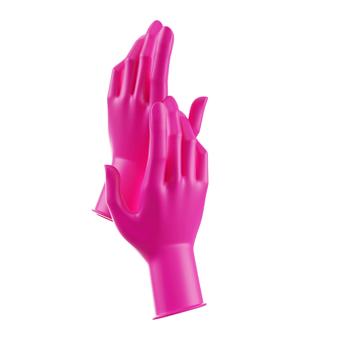 Nitrile Gloves - Pink Small - Maskscara