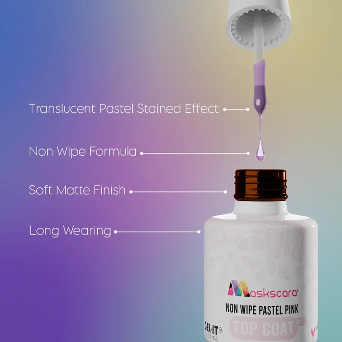 Non-Wipe Pastel Topcoat - Pink