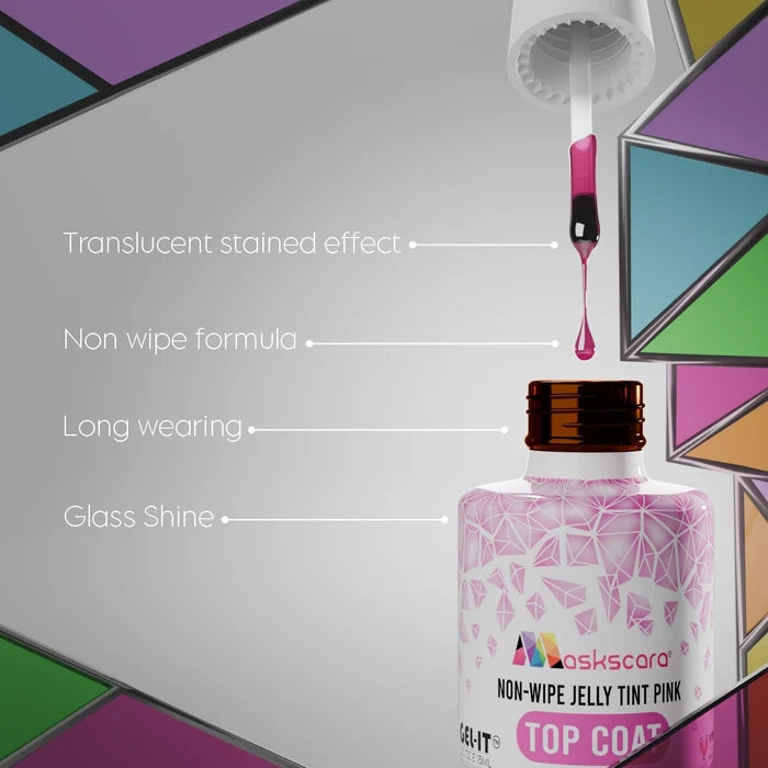 Non Wipe Top Coat - Pink Jelly Tint