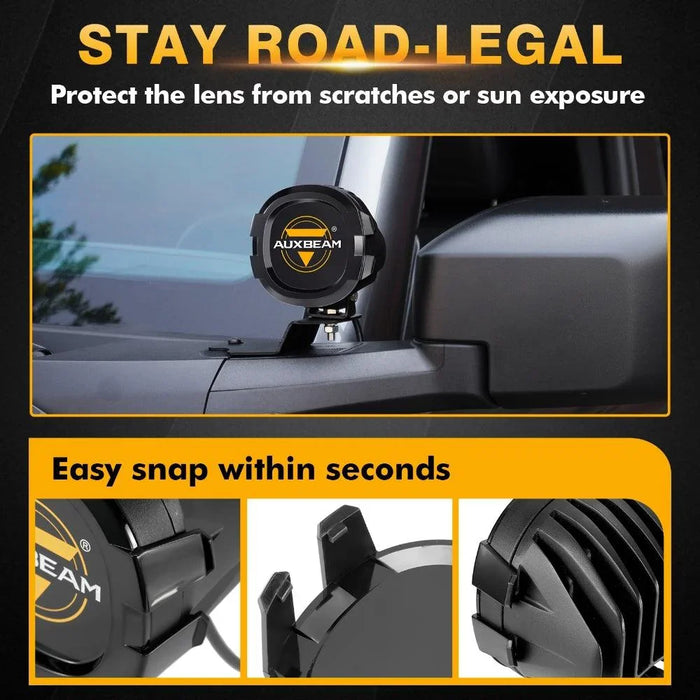 P4 Series 4 Inch Round LED Pod Lights Black Cover Light Shield Cover