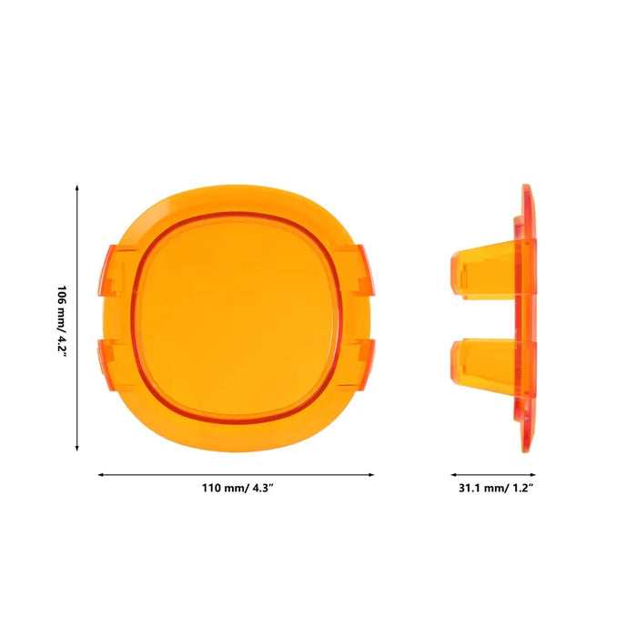 P4 Series 4 Inch Round LED Pod Lights Dark Amber Cover Light Shield Cover
