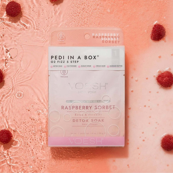 Pedi in a Box O2 Fizz 5 Step - Raspberry Sorbet - Maskscara
