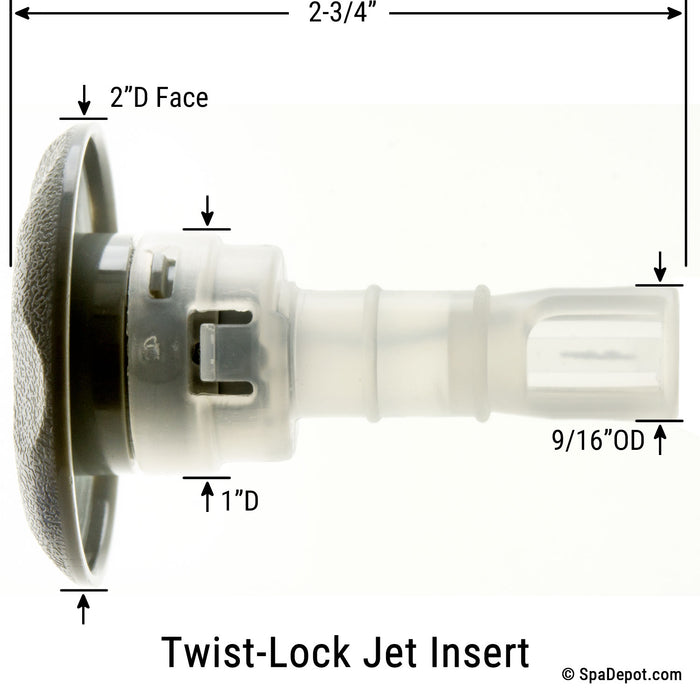 Pentair 2" Euro Cyclone Swirl Twist-Lock Jet Insert