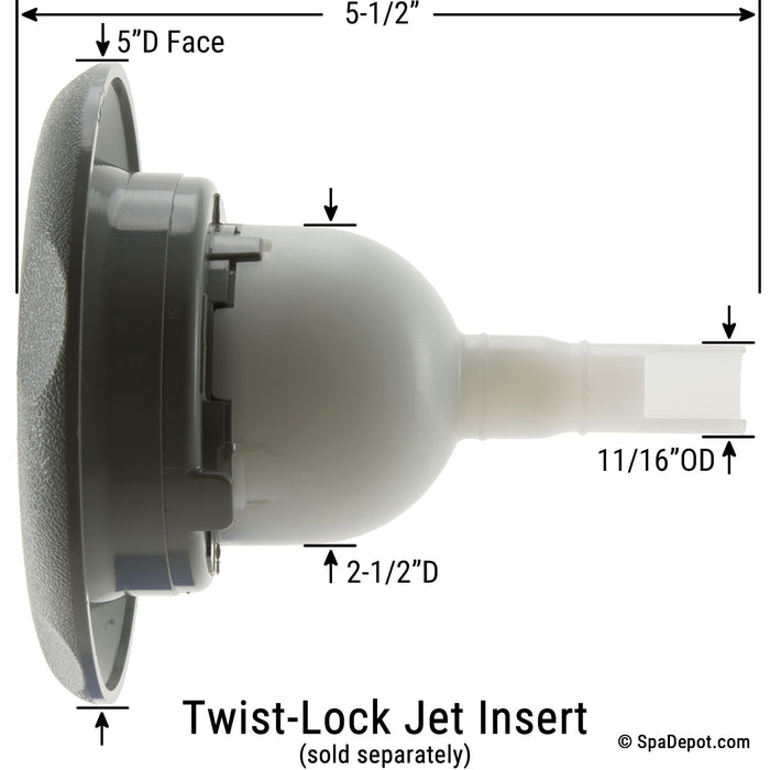 Pentair 5" Cyclone Twist-Lock Jet Housing