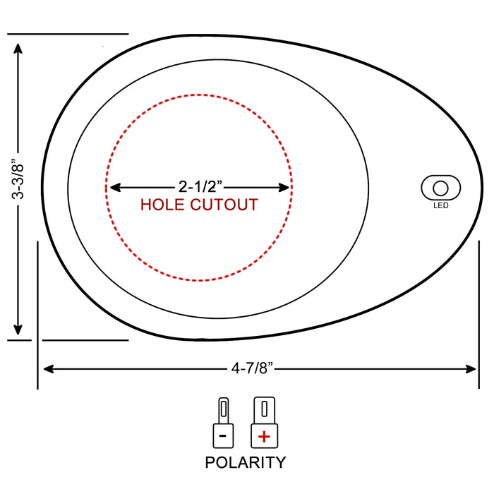 speaker hole cutout diagram