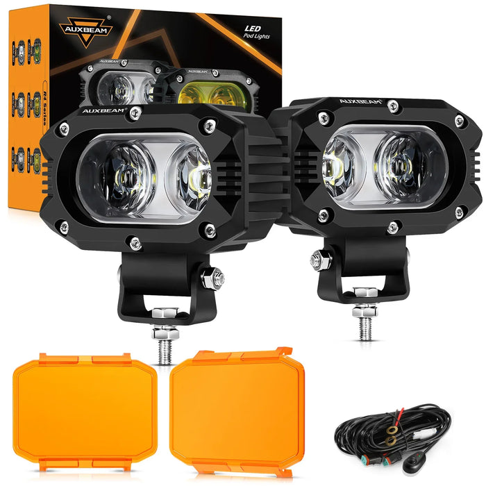 2Pcs Pod Lights / Dark Amber Covers