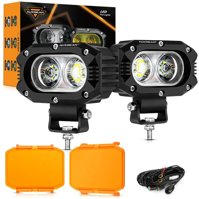 2Pcs Pod Lights / Dark Amber Covers