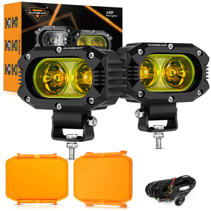 2Pcs Pod Lights / Dark Amber Covers