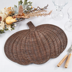 Rattan Pumpkin Placemat Set of 4