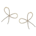 Rhinestone Bow Earrings