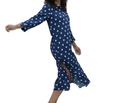 Sara Dress - Navy Dotsie