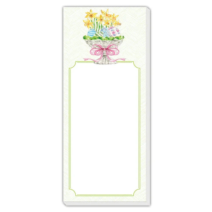 Skinny Notepad Easter Eggs with Daffodils