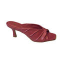 Slide Sandal Leather Berry