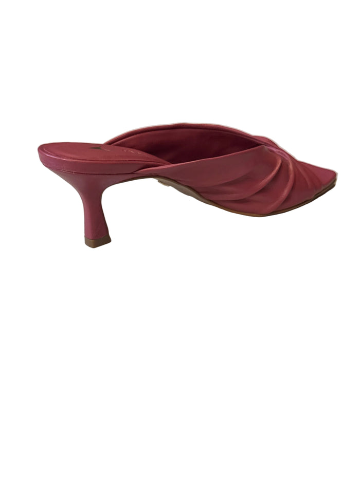 Slide Sandal Leather Berry