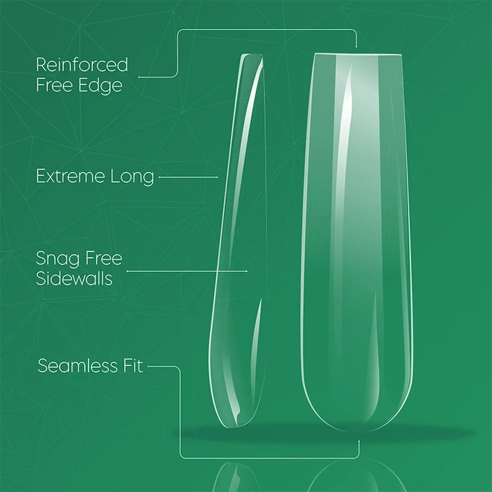 Soft Gel Tips - Full Cover (Square Extreme Long)